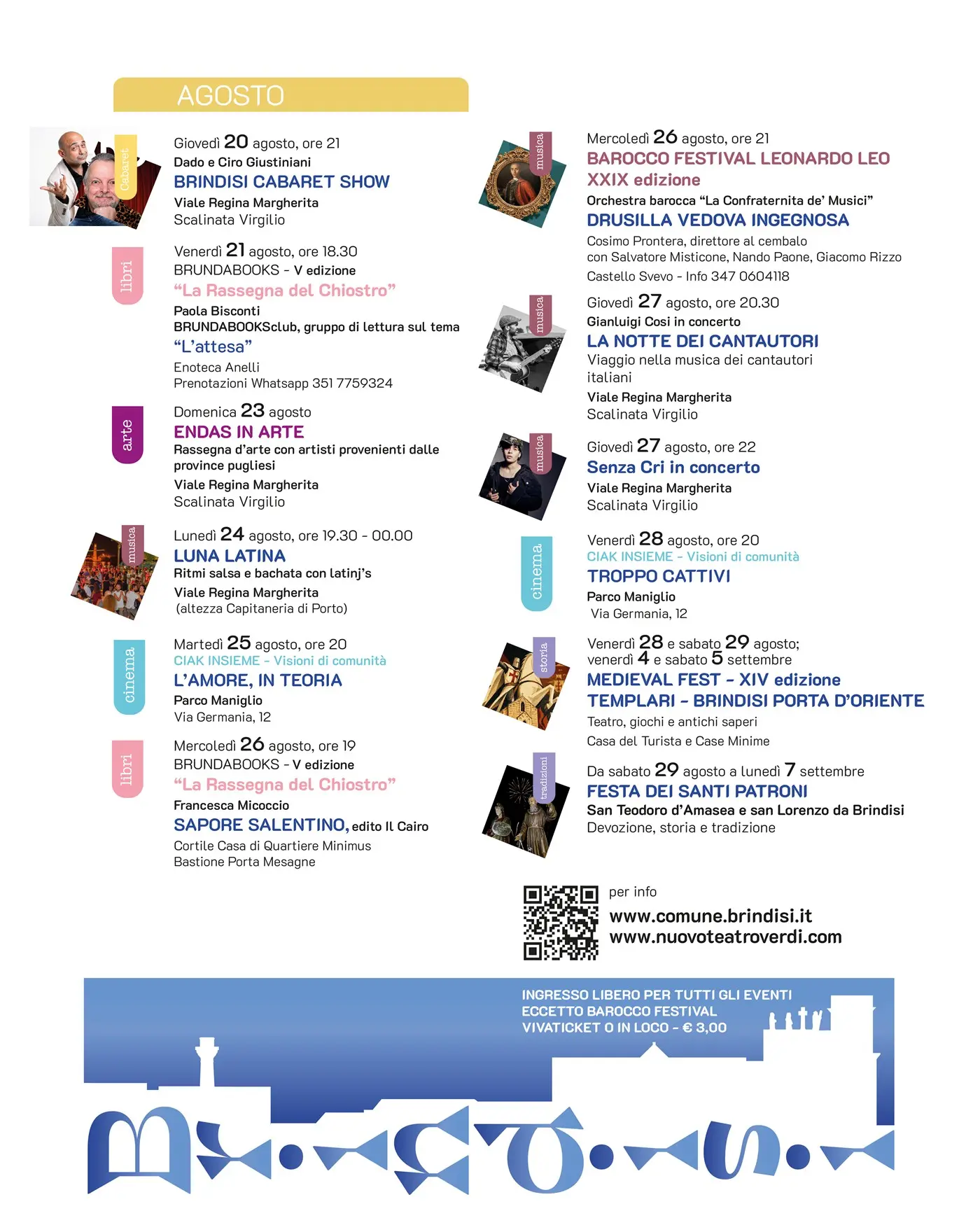 Calendario eventi Brindisi agosto 2026 seconda parte