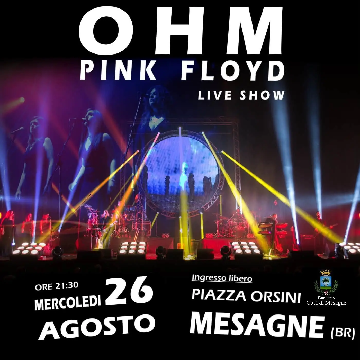 OHM Pink Floyd tribute live show Mesagne 2026