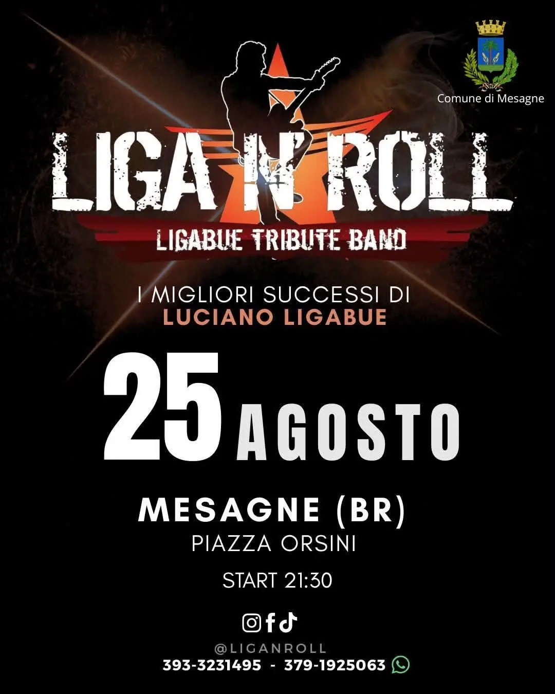 Liga N Roll Ligabue tribute band Mesagne agosto 2026