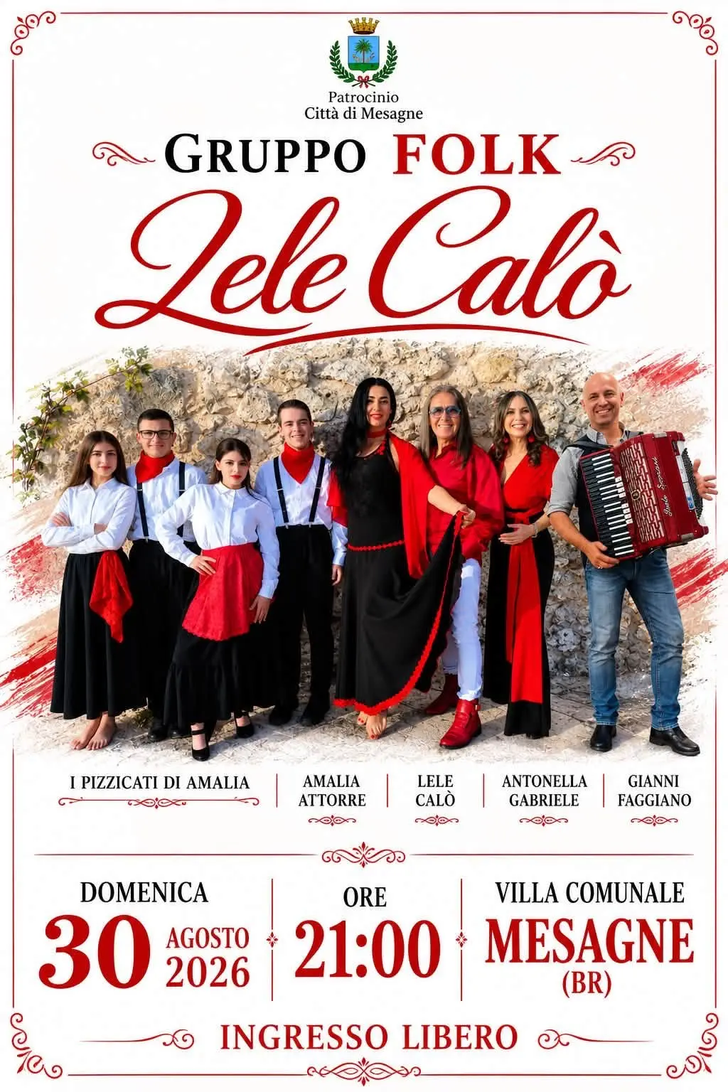 Gruppo Folk Lele Calò Mesagne agosto 2026
