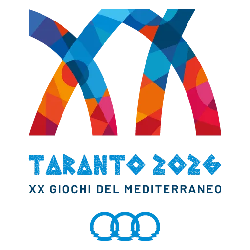 Logo ufficiale XX Giochi del Mediterraneo Taranto 2026