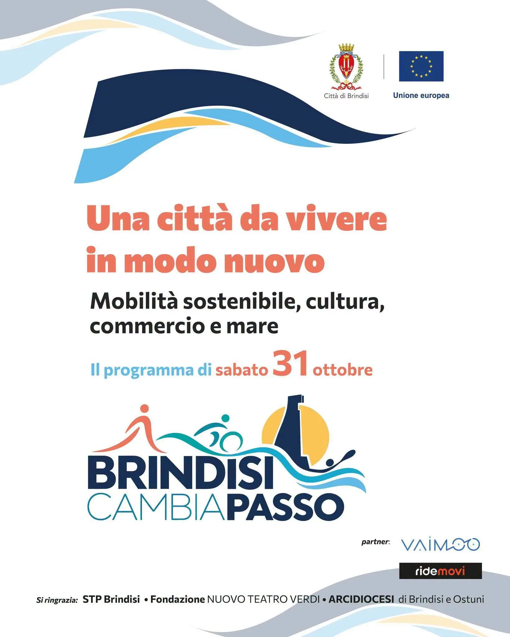 Brindisi CambiaPasso programma di sabato 31 ottobre 2026 Una città da vivere in modo nuovo