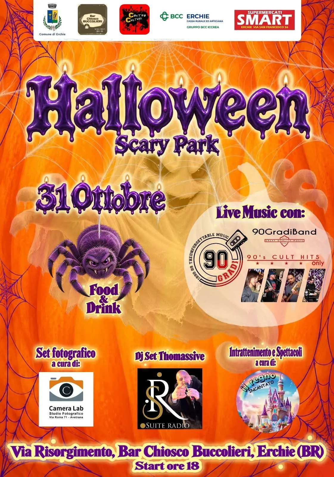 Locandina Halloween Scary Park Erchie 31 ottobre 2026